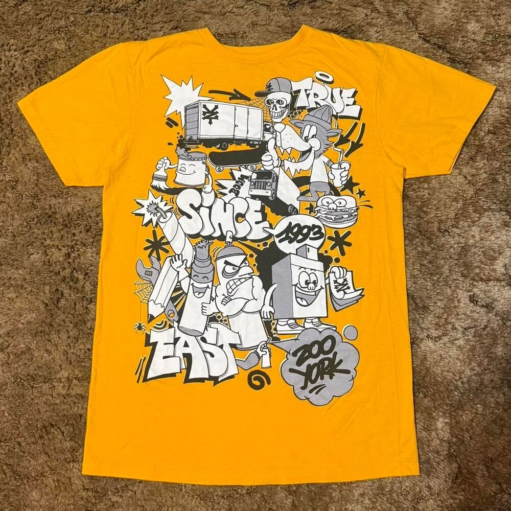 Zoo York Yellow Graphic T-Shirt Tee Yellow Medium